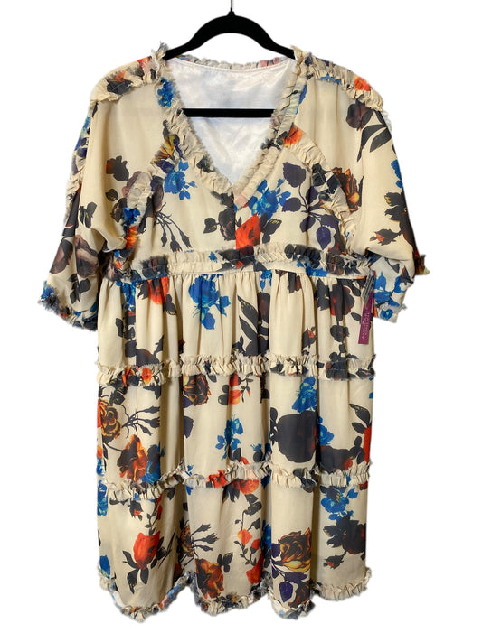 Dress Casual Midi By Cmc In Floral Print, Size: M