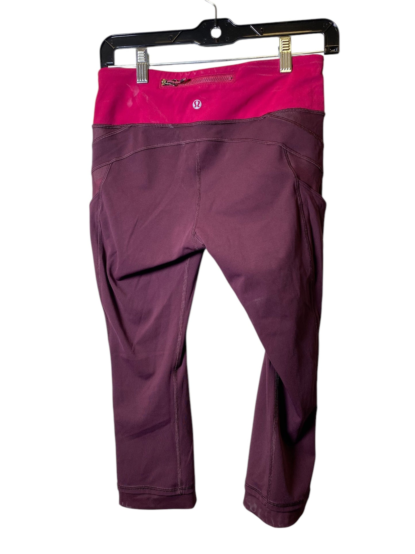 Athletic Leggings Capris By Lululemon In Pink, Size: S