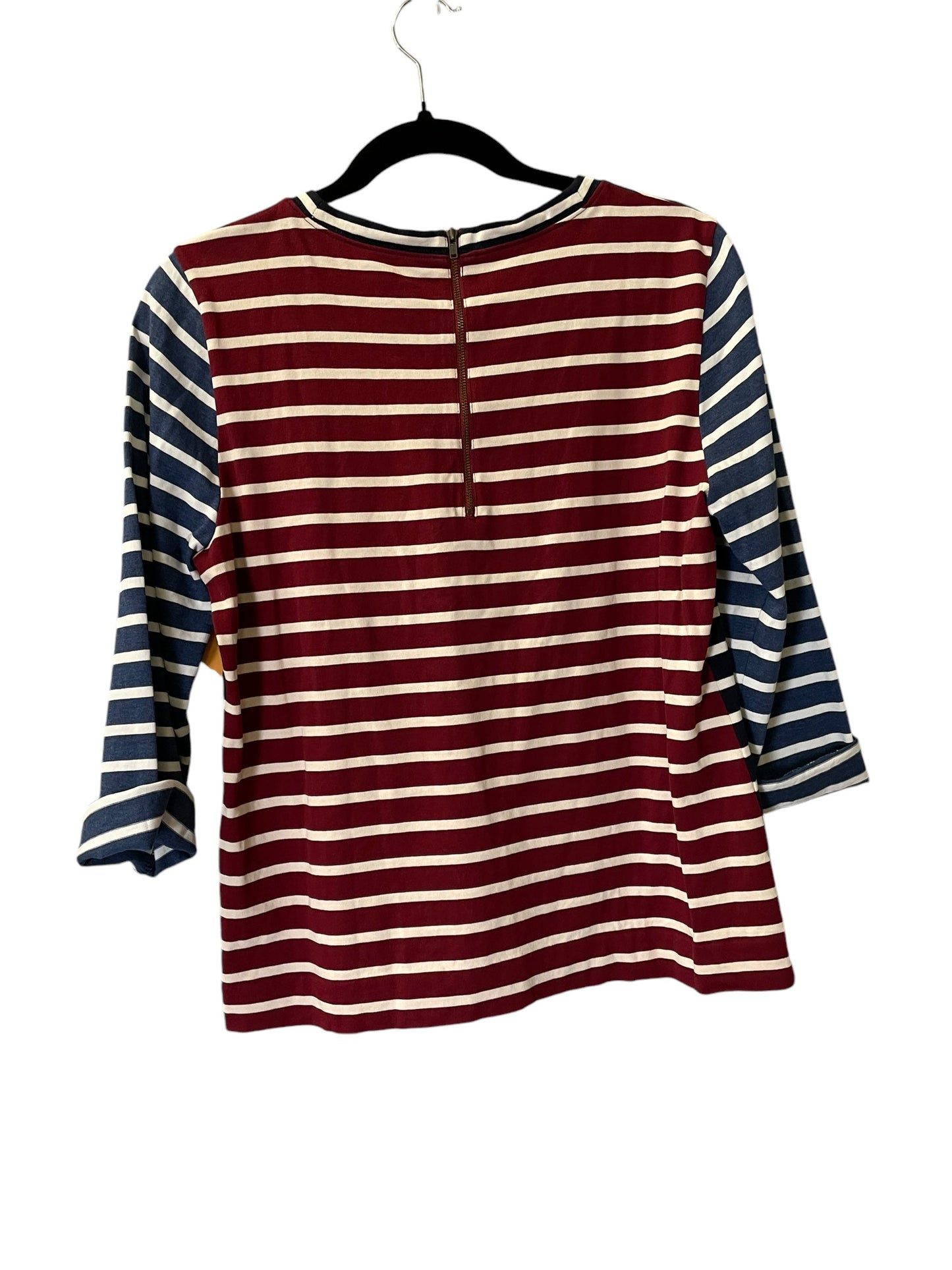 Top Long Sleeve By J. Crew In Striped Pattern, Size: M