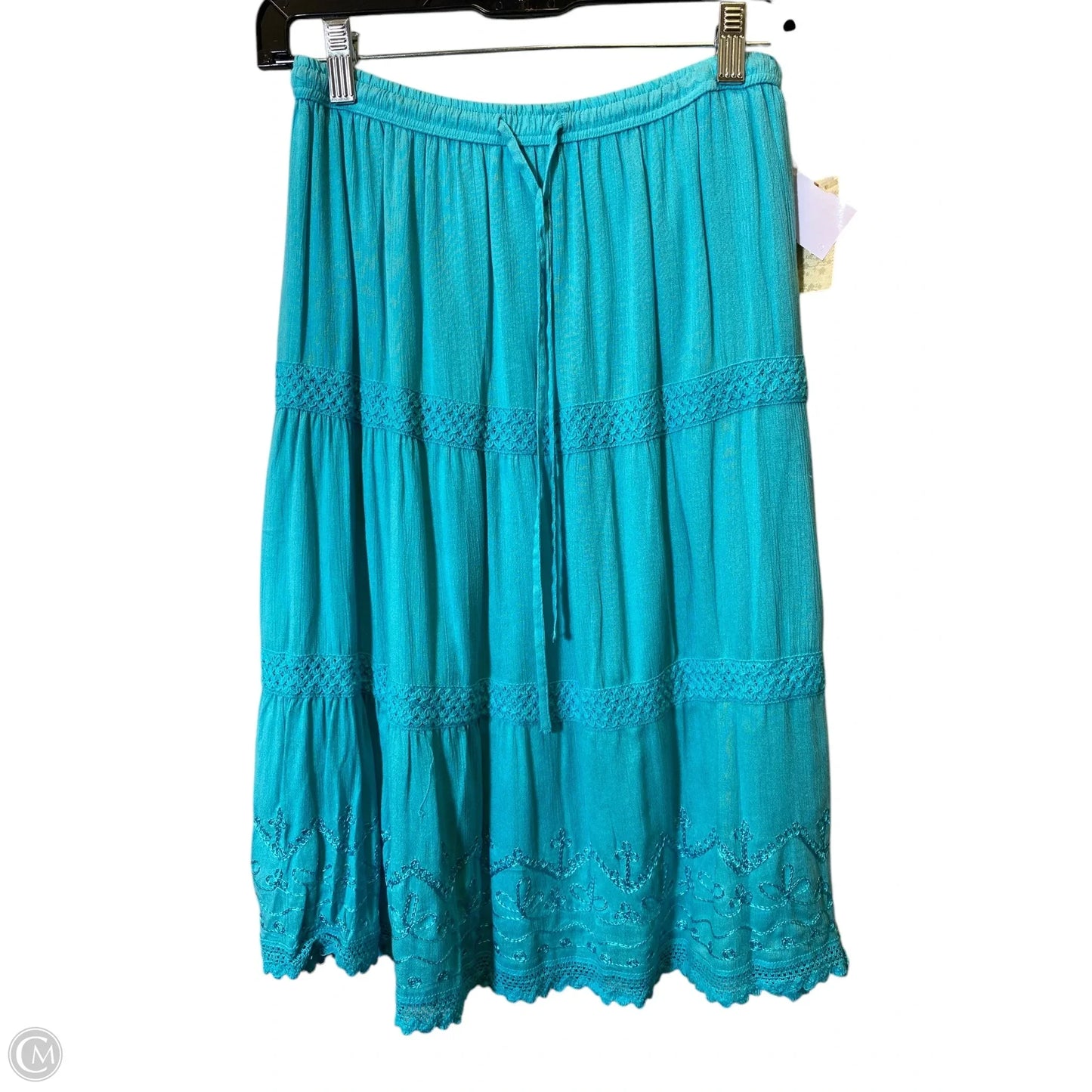 Skirt Midi By Studio West In Aqua, Size: PS