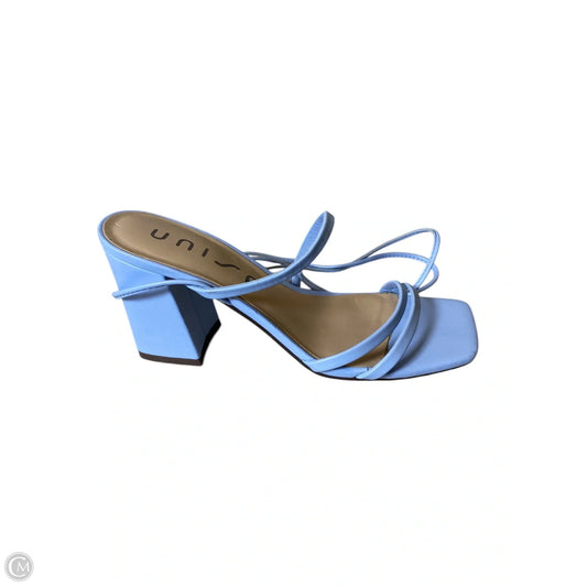 Sandals Heels Block By Unisa In Blue, Size: 6.5