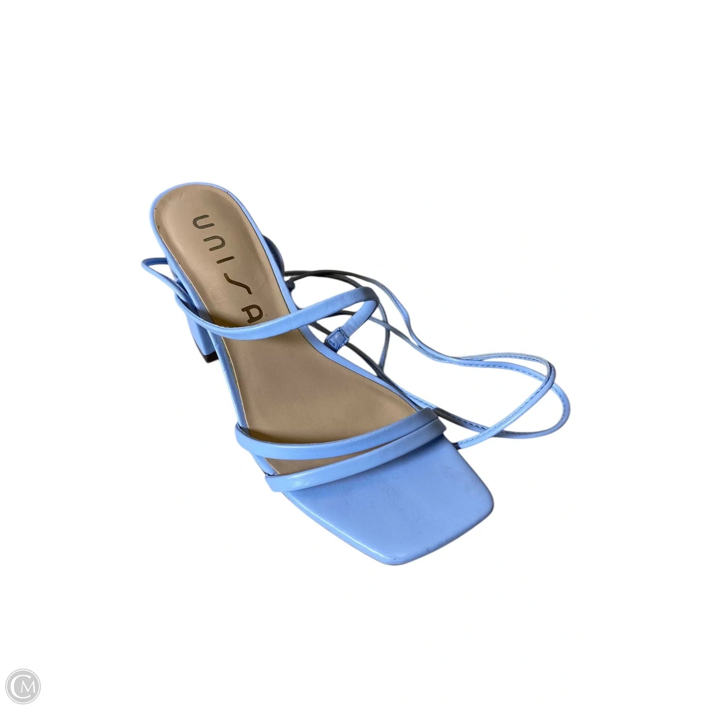 Sandals Heels Block By Unisa In Blue, Size: 6.5