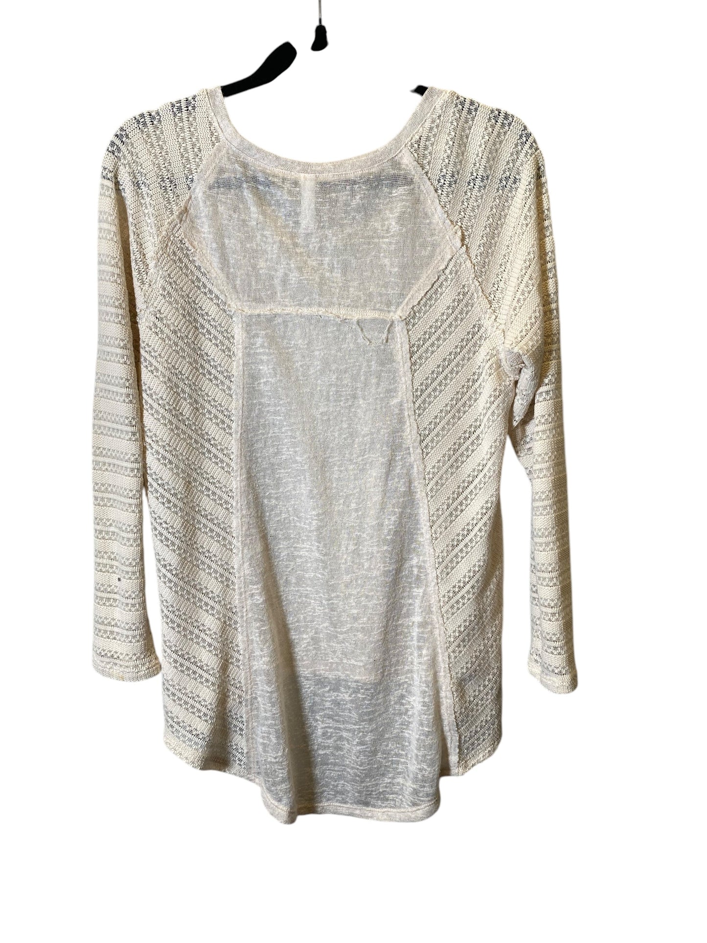 Blouse Long Sleeve By Xhilaration In Tan, Size: L