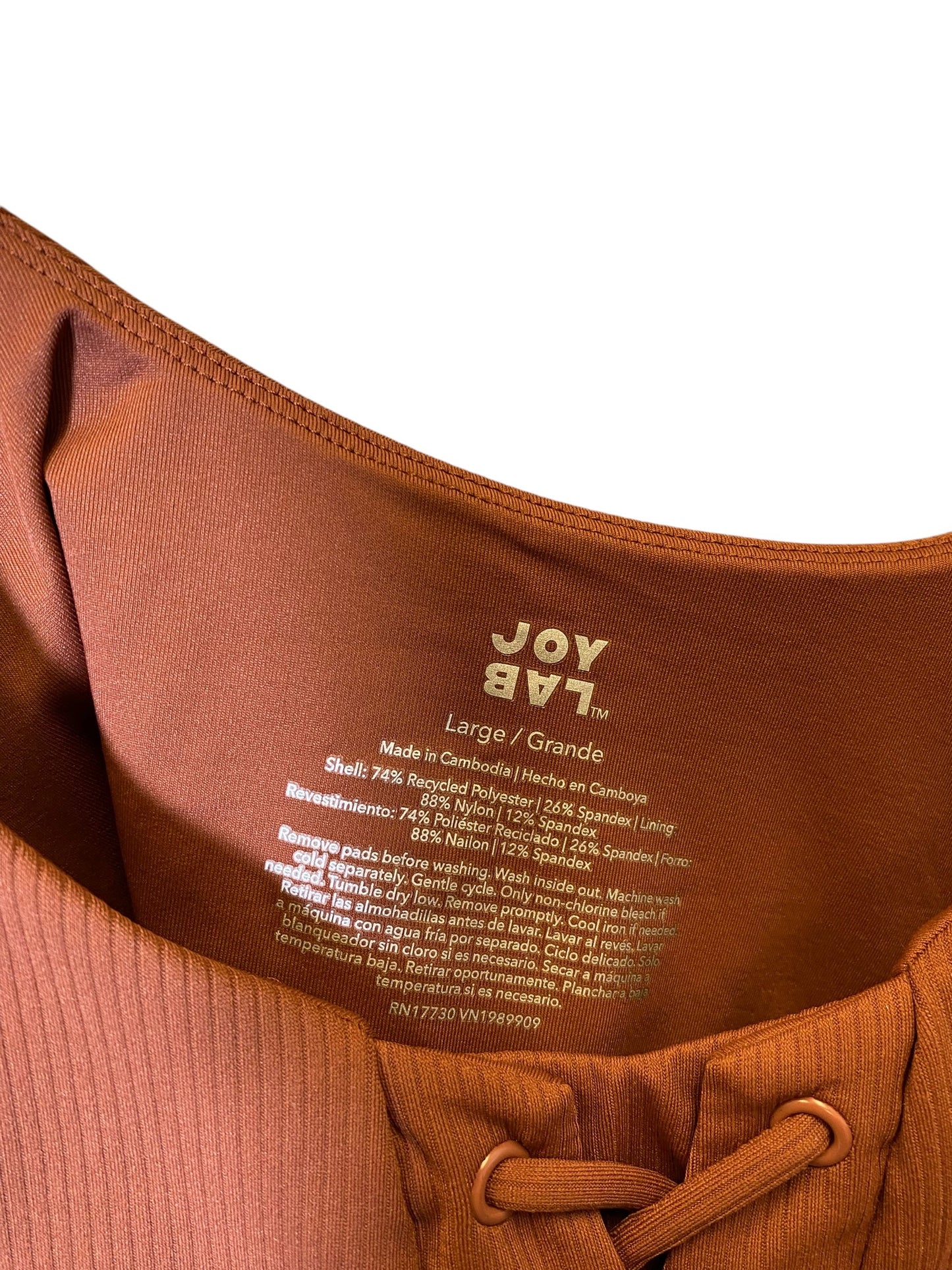 Athletic Bra By Joy Lab In Bronze, Size: L