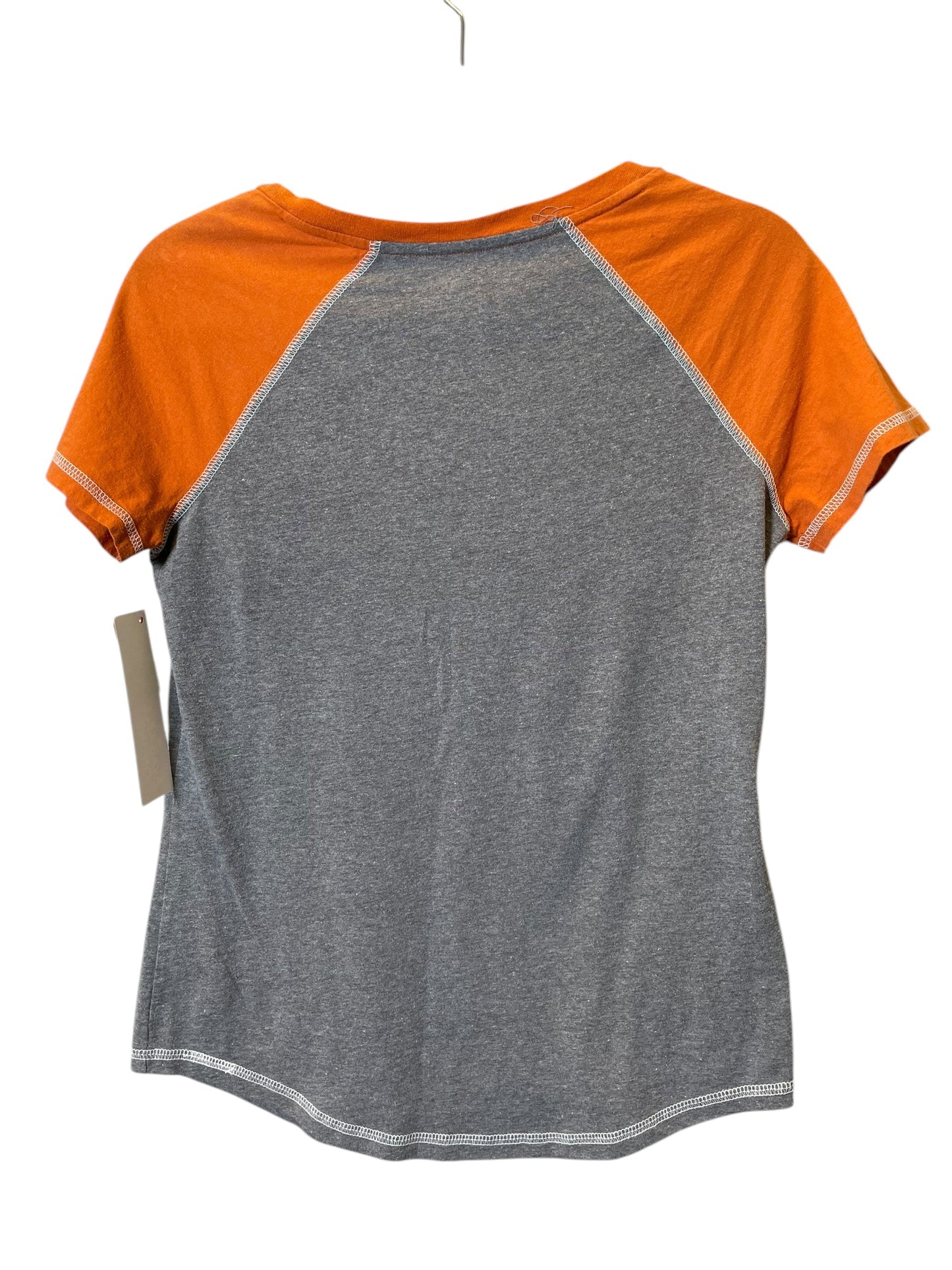 Top Short Sleeve By Cmc In Grey & Orange, Size: S