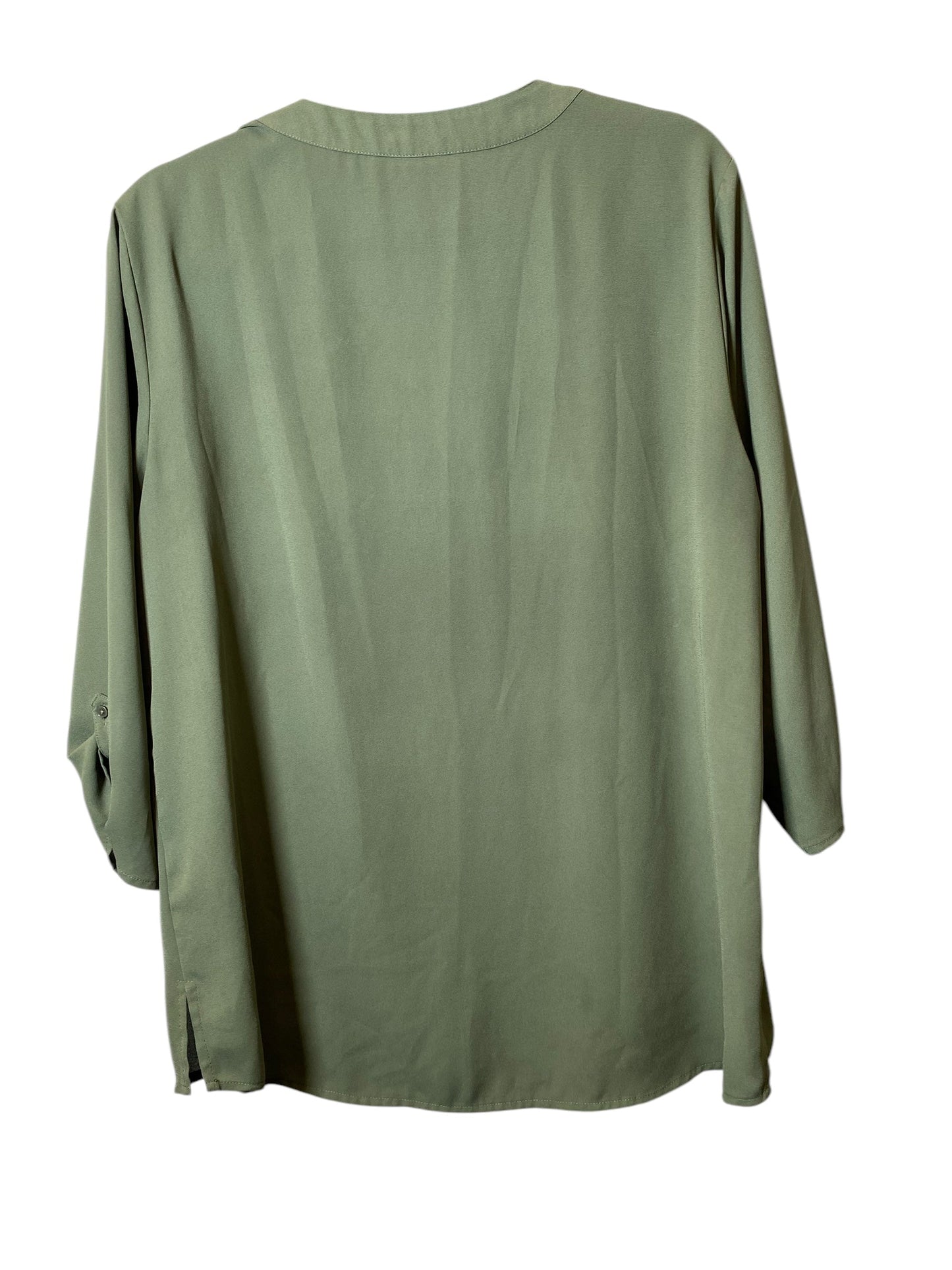 Top 3/4 Sleeve By Express In Green, Size: L