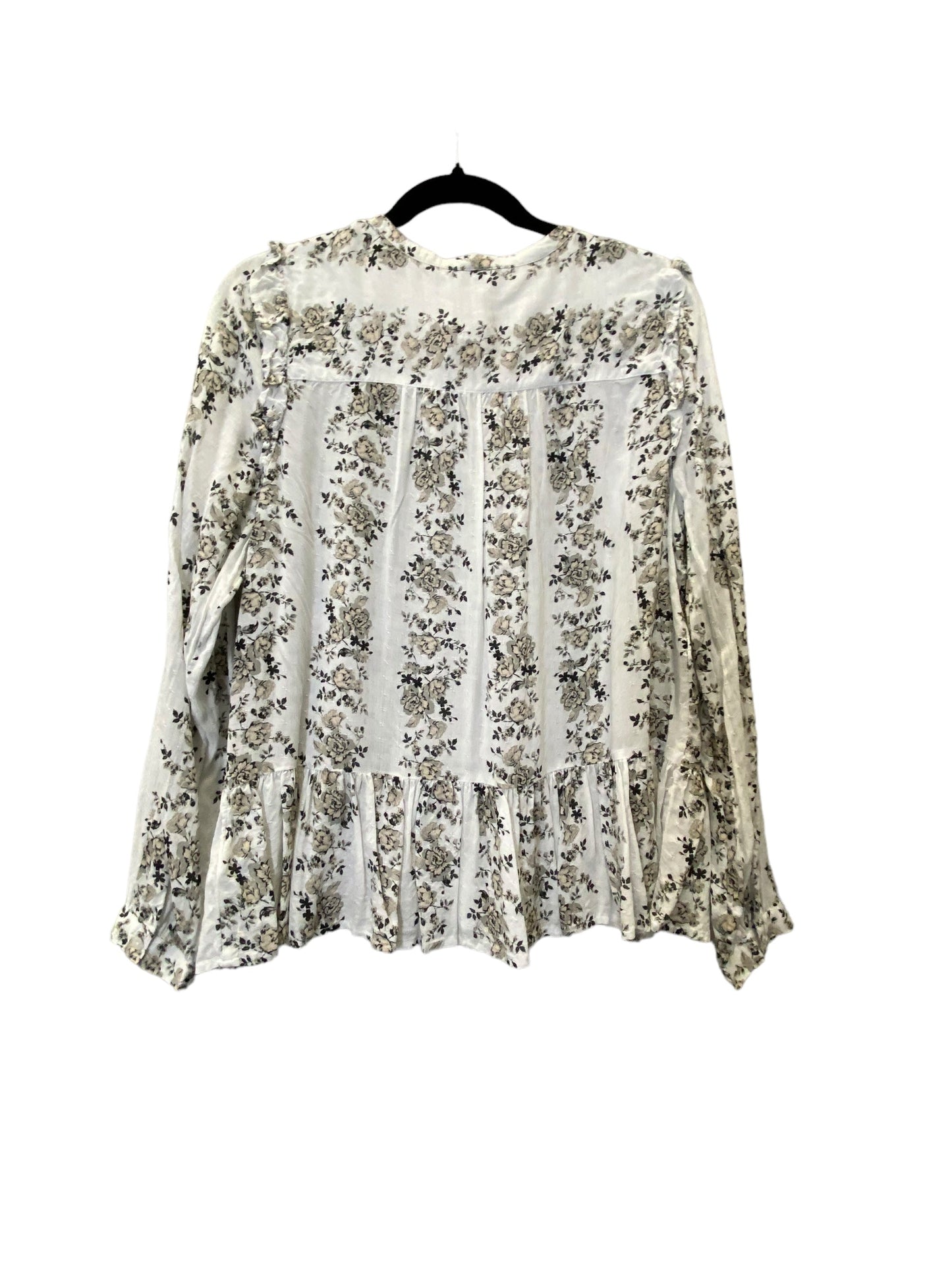 Top Long Sleeve By Lucky Brand In Floral Print, Size: L