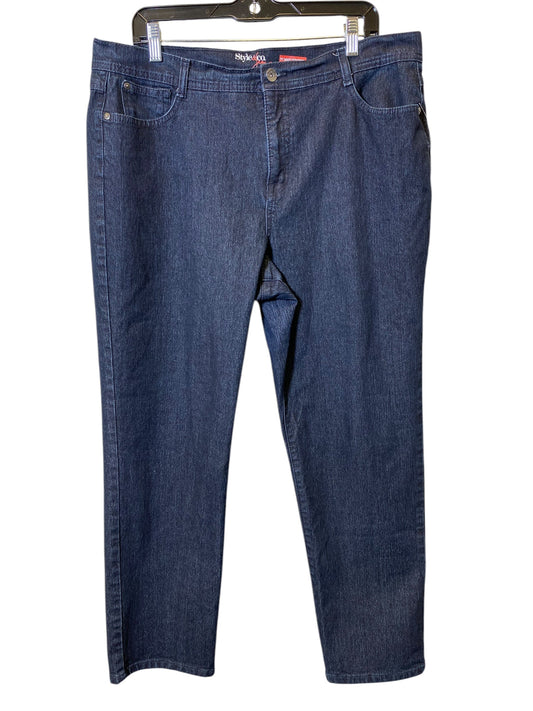 Jeans Skinny By Style And Company In Blue Denim, Size: 18