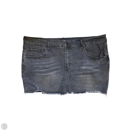 Skirt Mini & Short By Fashion Nova In Black Denim, Size: 20