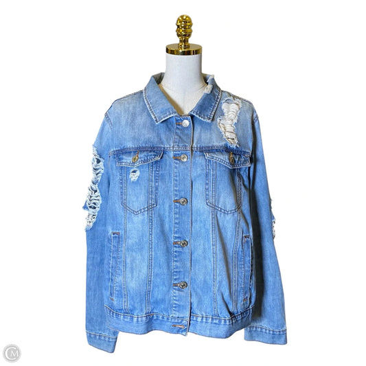 Jacket Denim By Forever 21 In Blue Denim, Size: 3x