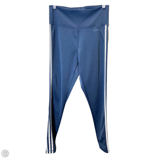 Athletic Leggings By Adidas In Blue, Size: M