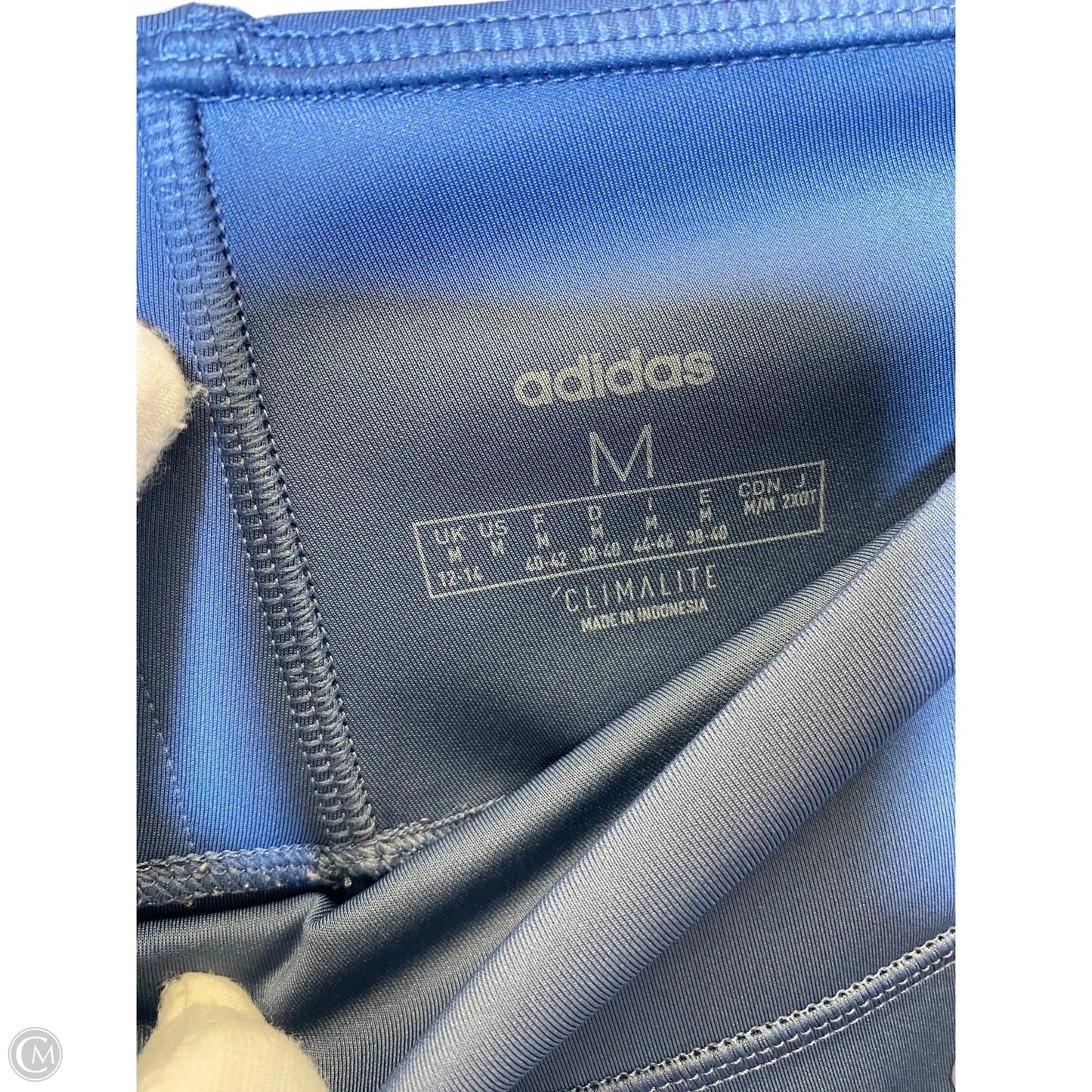 Athletic Leggings By Adidas In Blue, Size: M