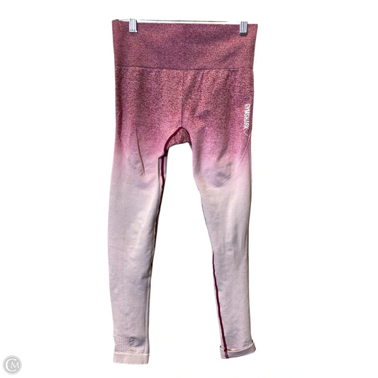 Athletic Leggings By Gym Shark In Pink & Red, Size: S