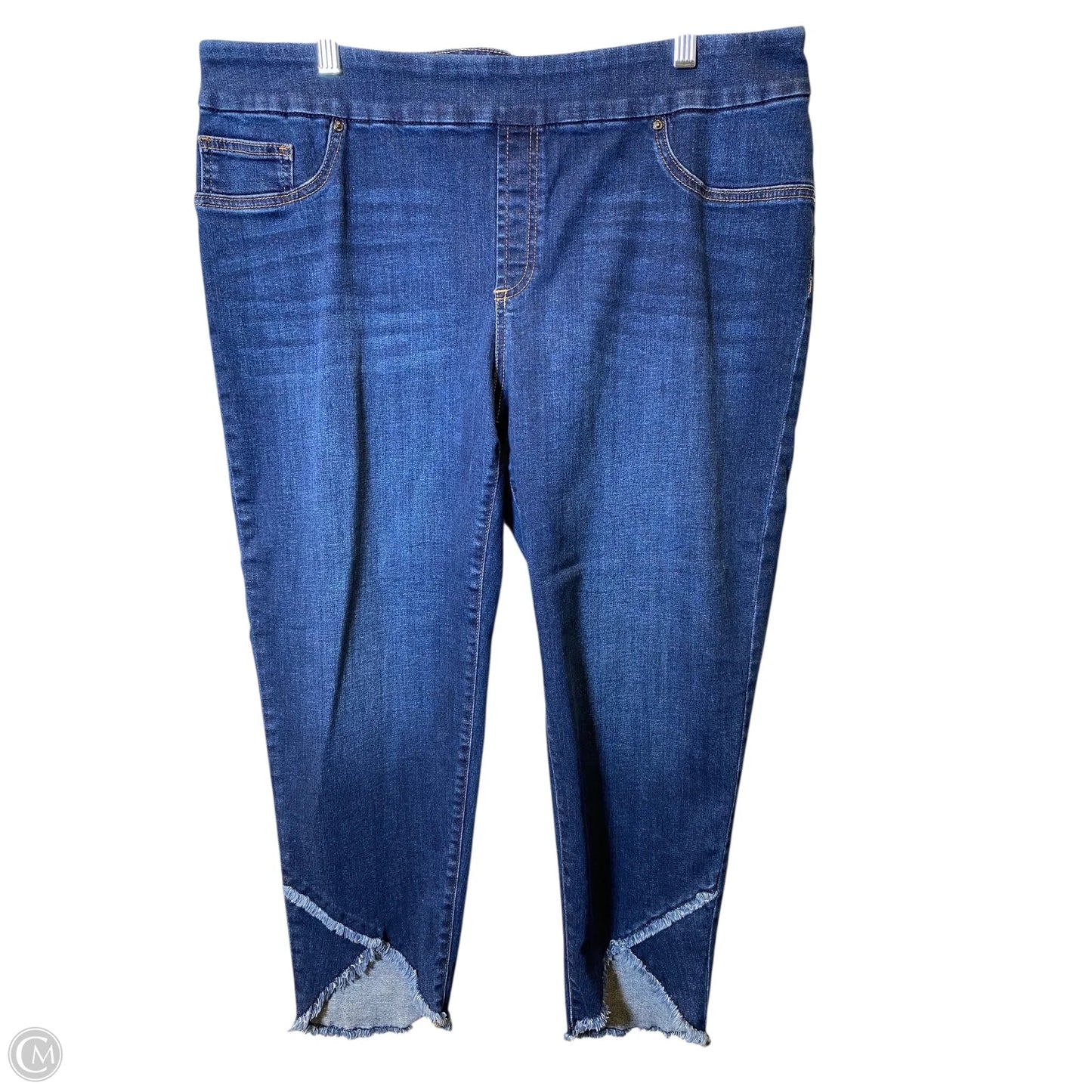 Capris By Chicos In Blue Denim, Size: 16