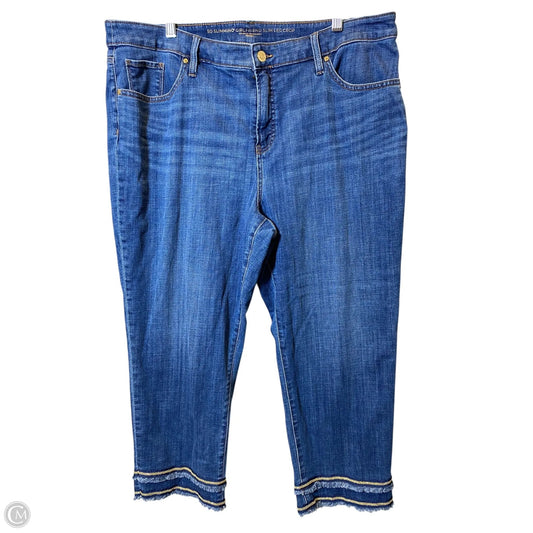 Capris By Chicos In Blue Denim, Size: 16