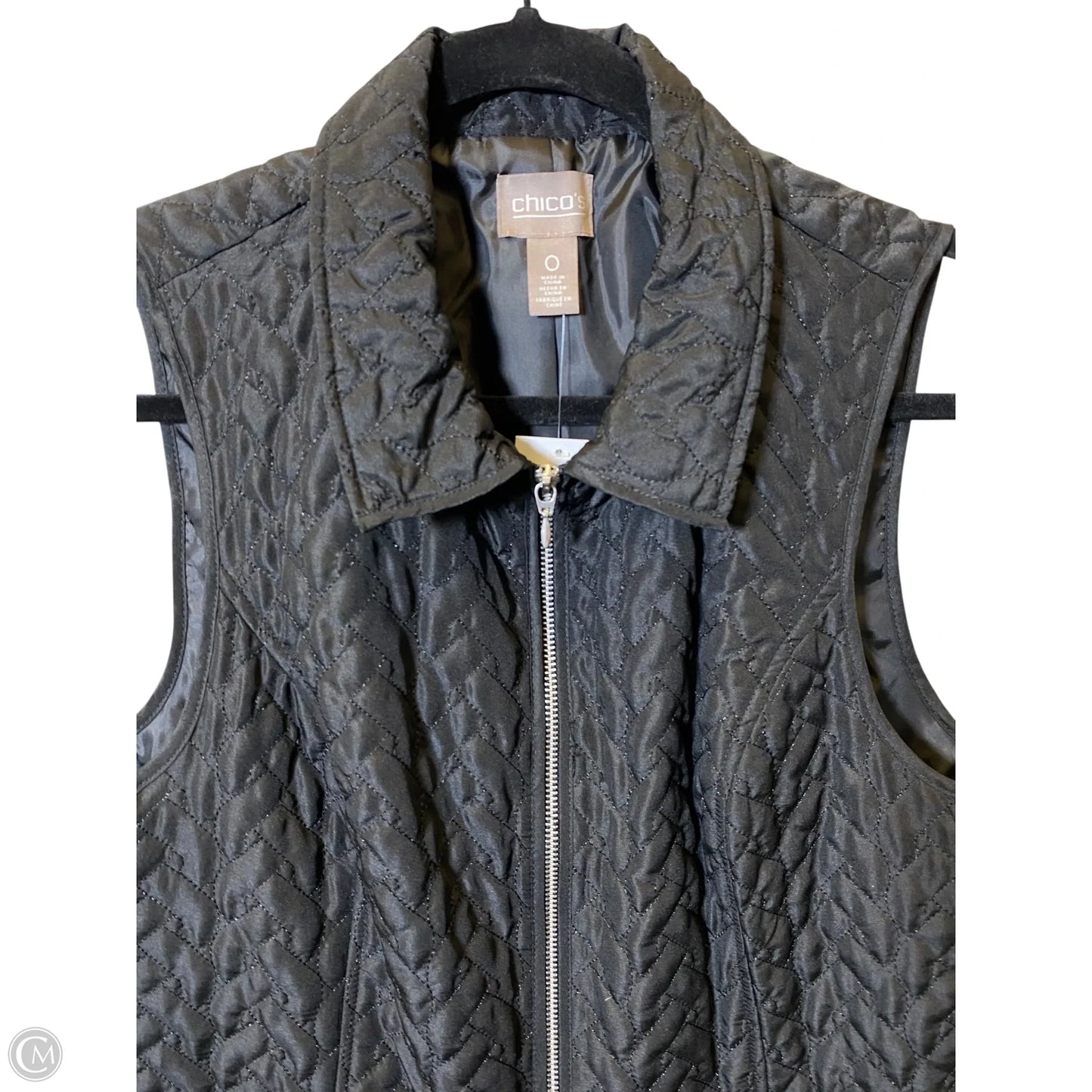 Vest Puffer & Quilted By Chicos In Black, Size: S