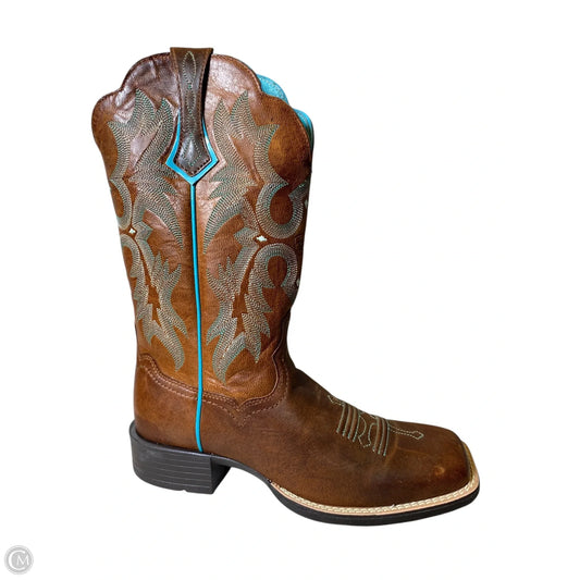 Boots Western By Ariat In Blue & Brown, Size: 6