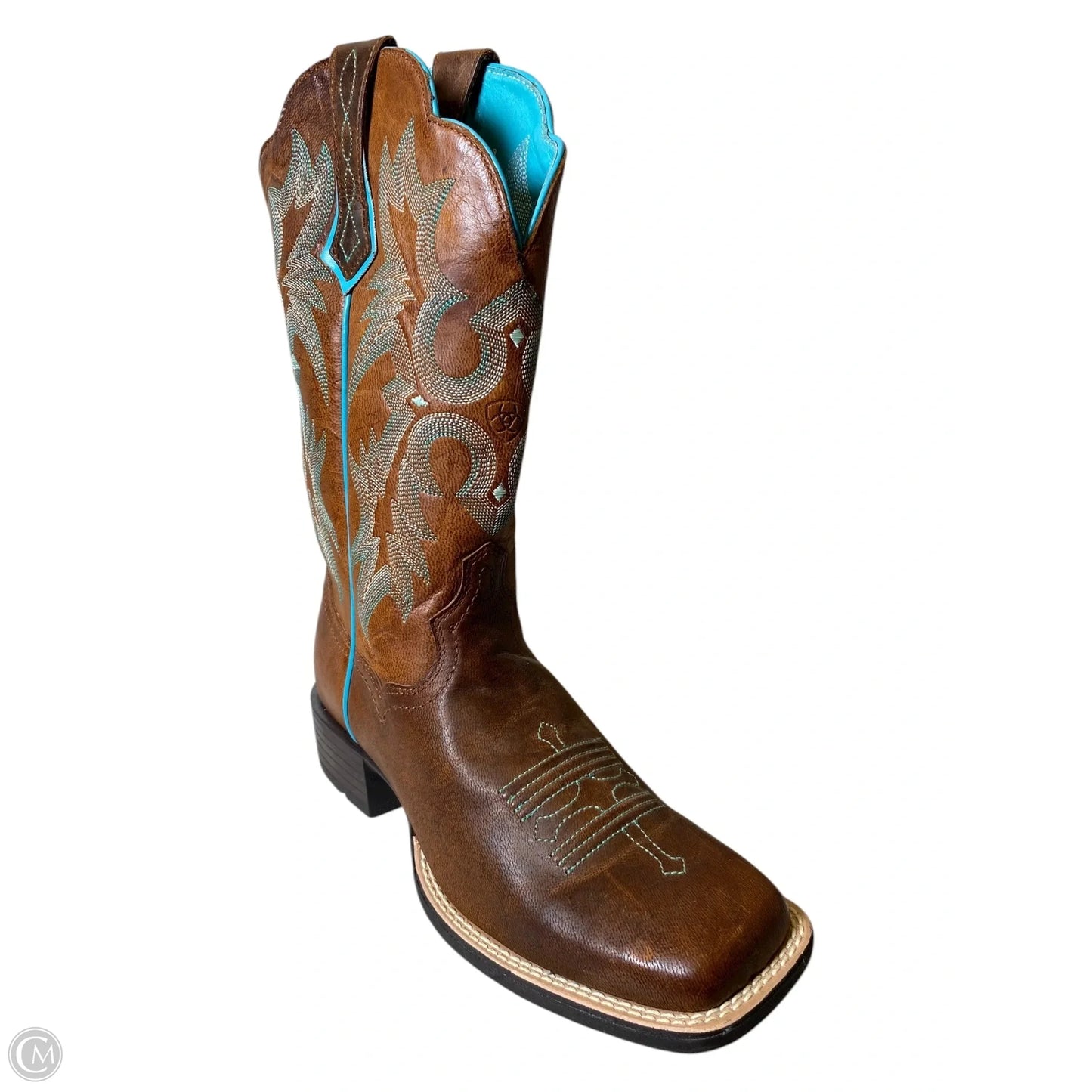 Boots Western By Ariat In Blue & Brown, Size: 6
