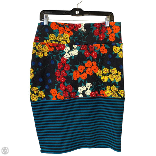 Skirt Midi By Lularoe In Floral Print, Size: L