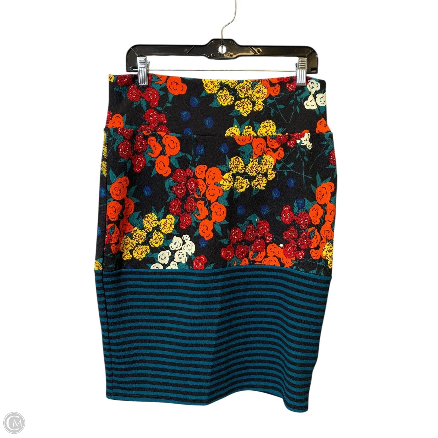 Skirt Midi By Lularoe In Floral Print, Size: L