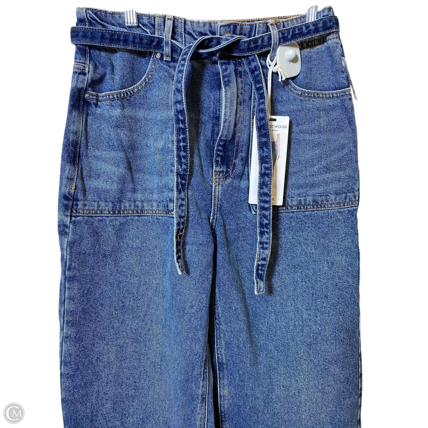 Jeans Straight By Forever 21 In Blue Denim, Size: 4