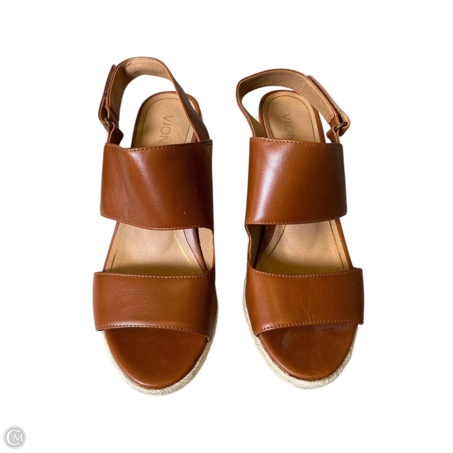 Sandals Heels Wedge By Vionic In Tan, Size: 10