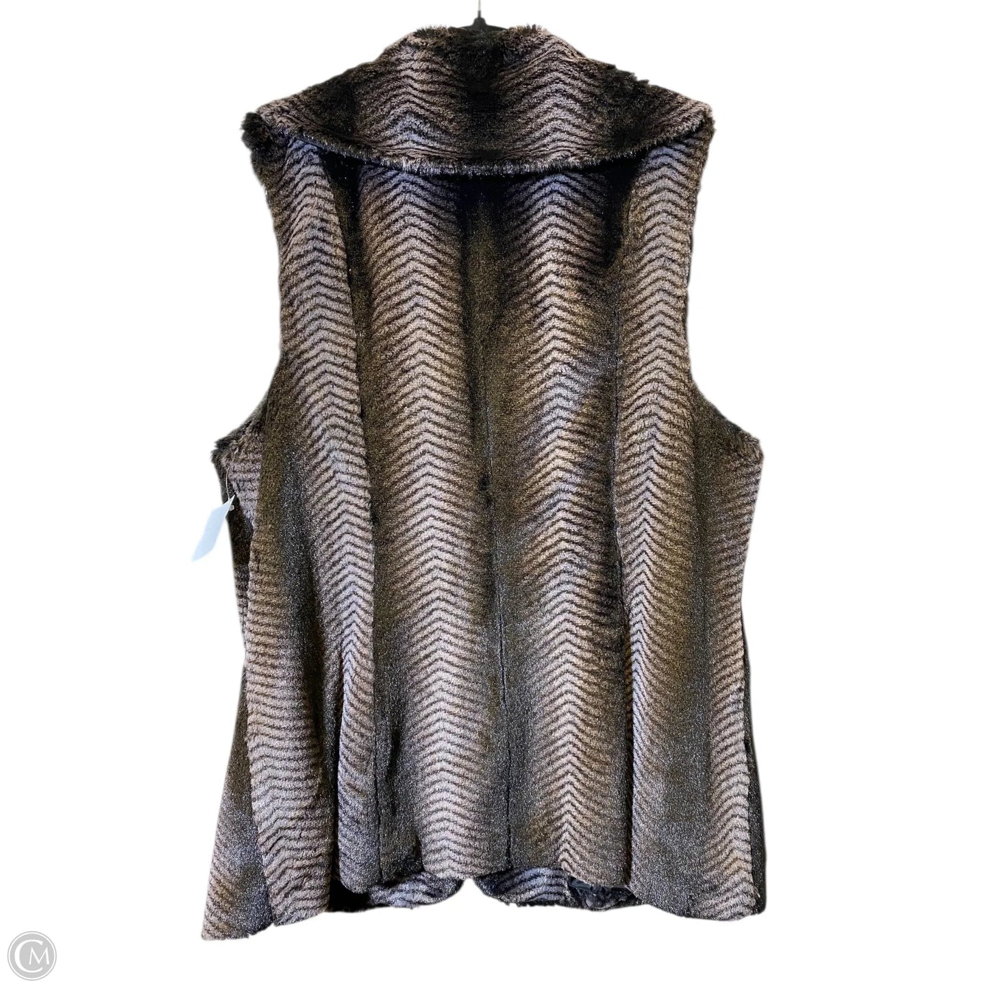 Vest Faux Fur & Sherpa By Alfani In Animal Print, Size: L