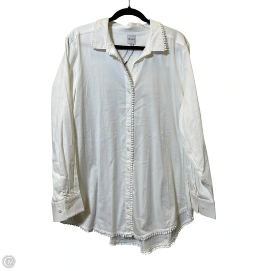 Top Long Sleeve By Nic + Zoe In Cream, Size: Xl