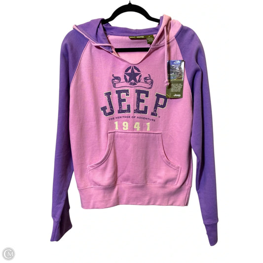 Sweatshirt Hoodie By Clothes Mentor In Pink & Purple, Size: M
