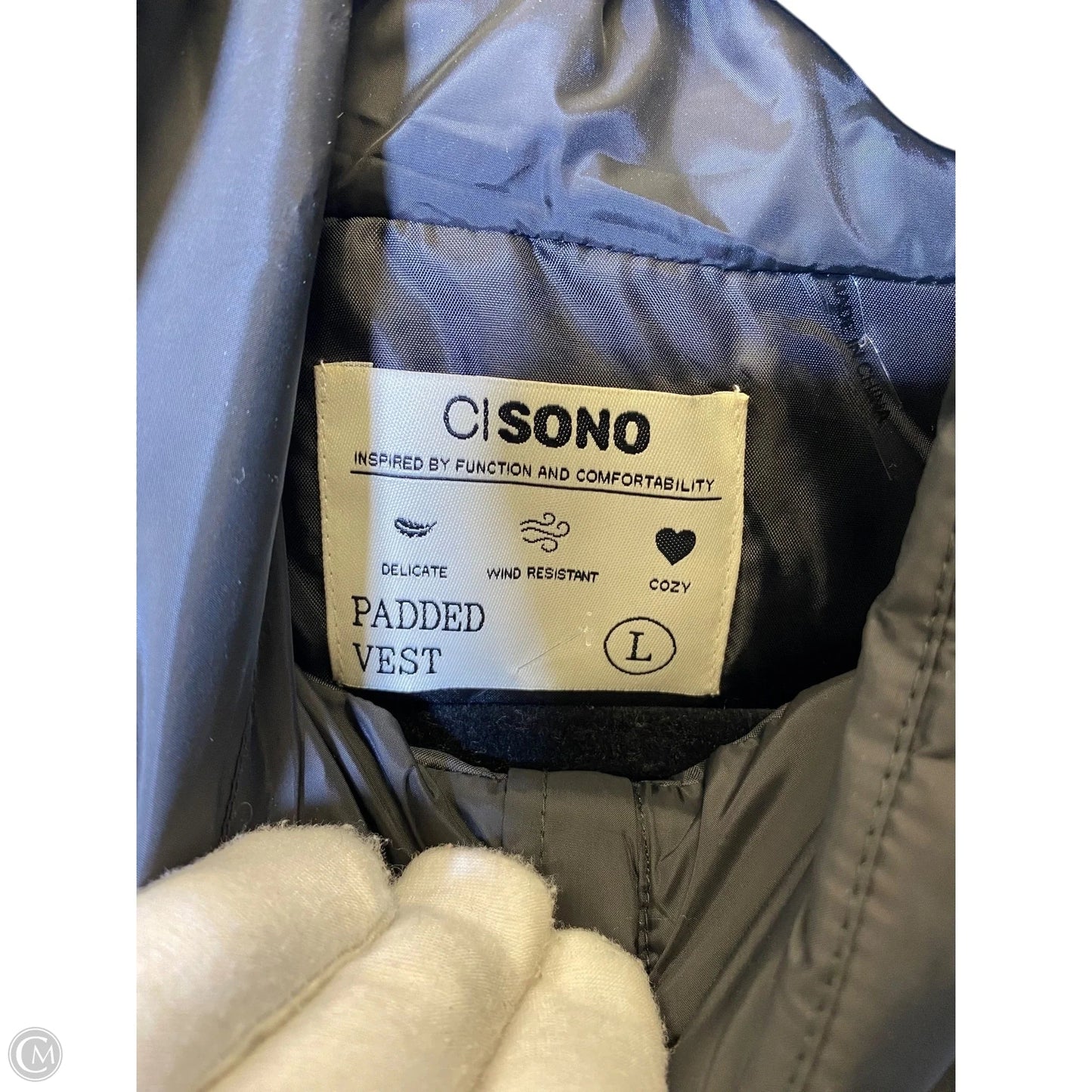 Jacket Puffer & Quilted By Ci Sono In Black, Size: L