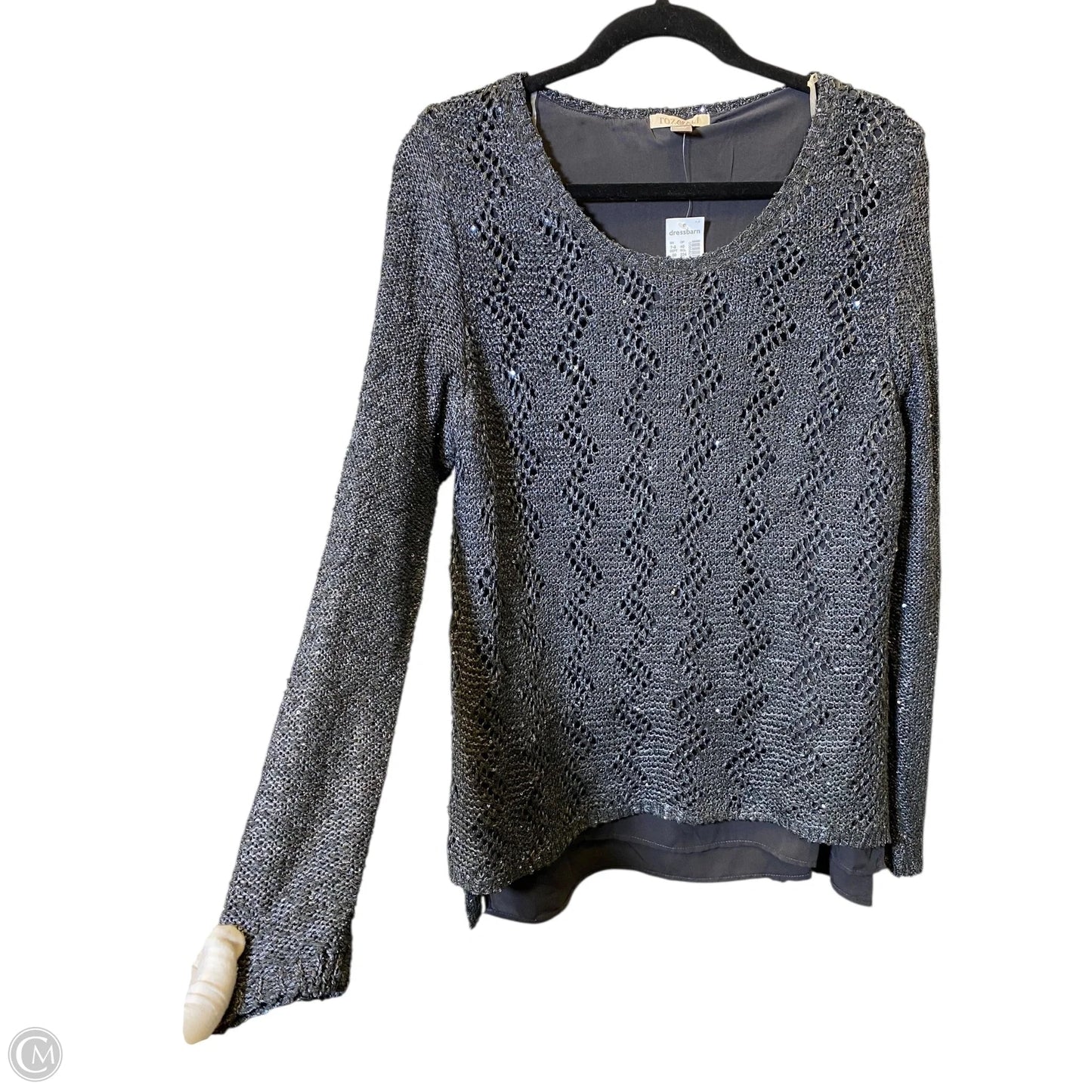 Sweater By Roz And Ali In Grey, Size: Xl