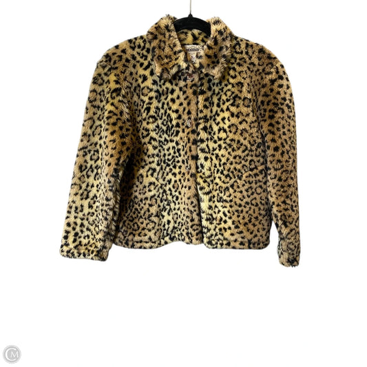 Jacket Faux Fur & Sherpa By Onque In Animal Print, Size: S
