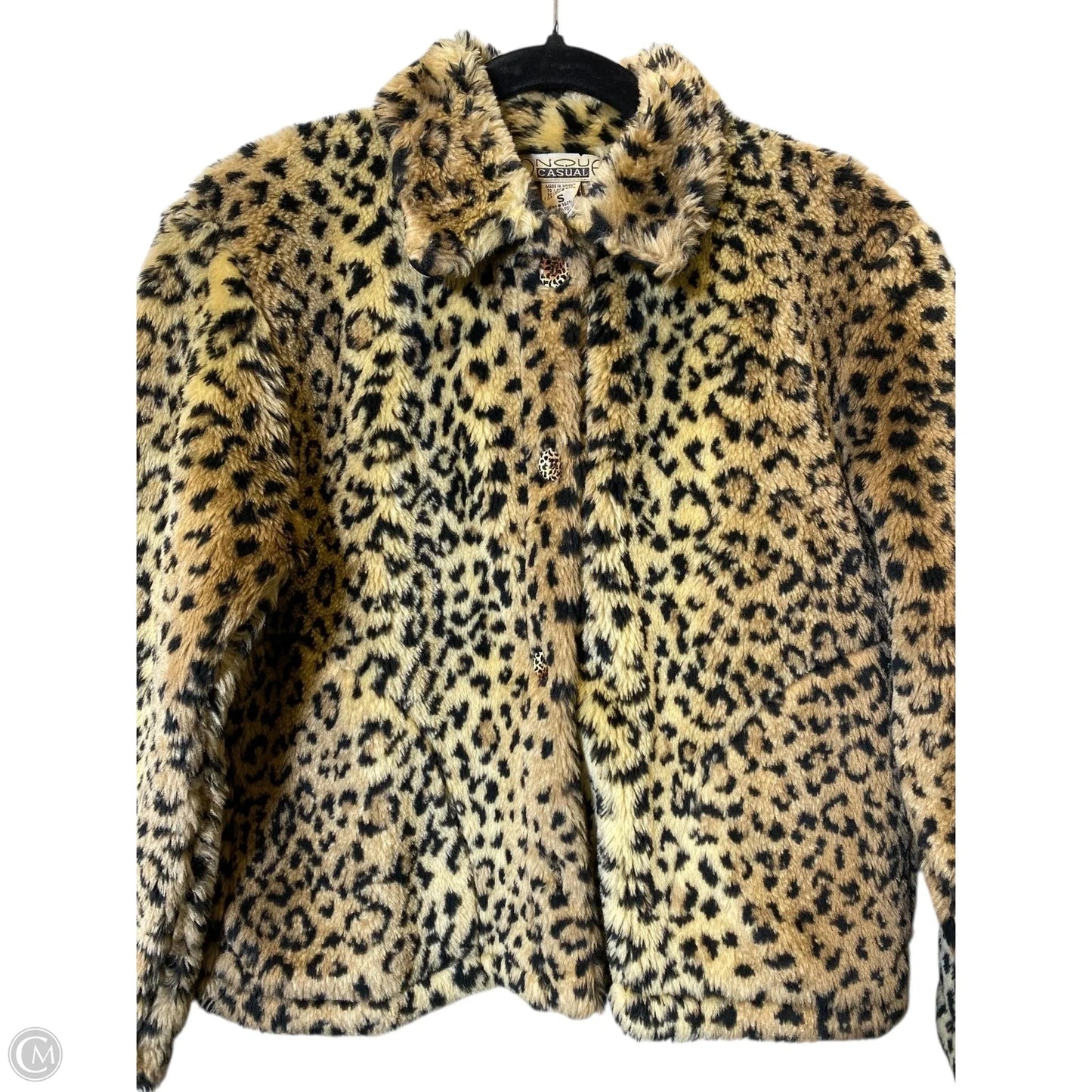 Jacket Faux Fur & Sherpa By Onque In Animal Print, Size: S