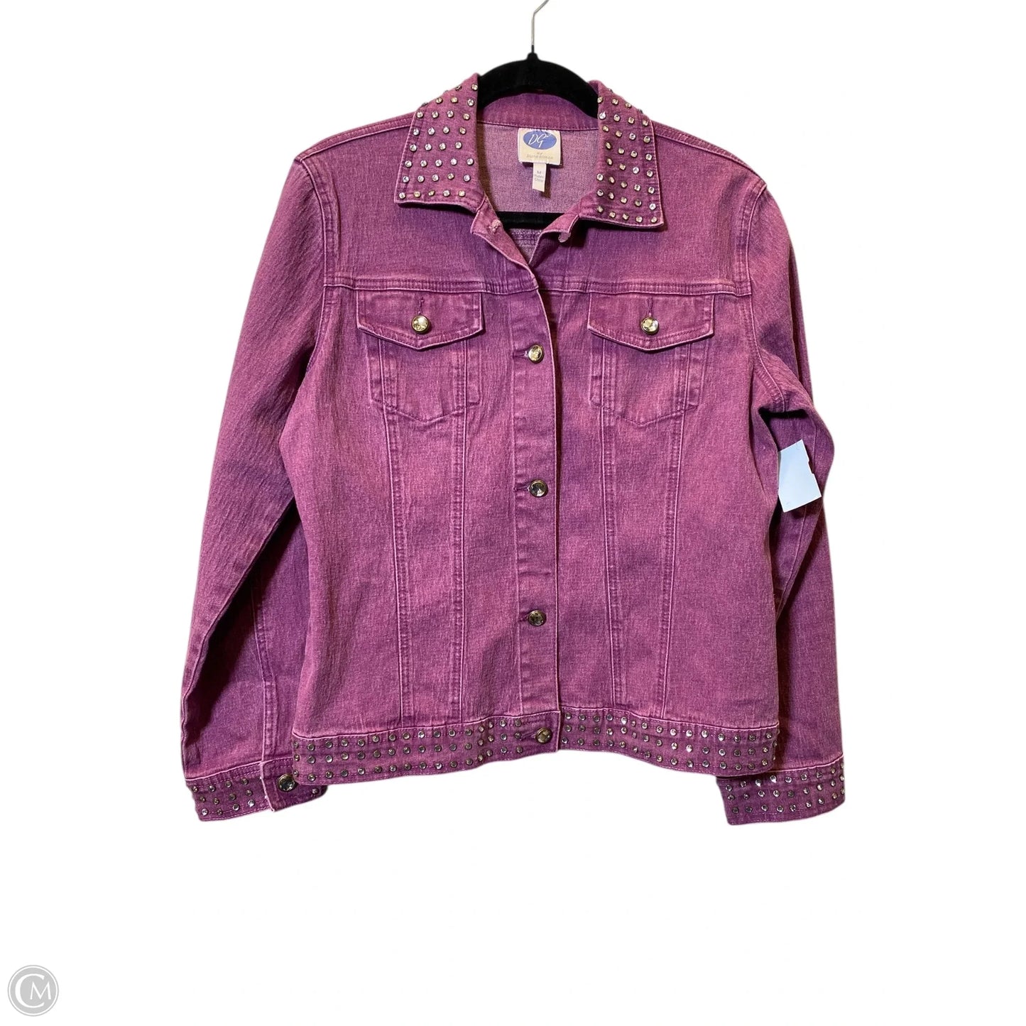 Jacket Denim By Diane Gilman In Purple Denim, Size: M