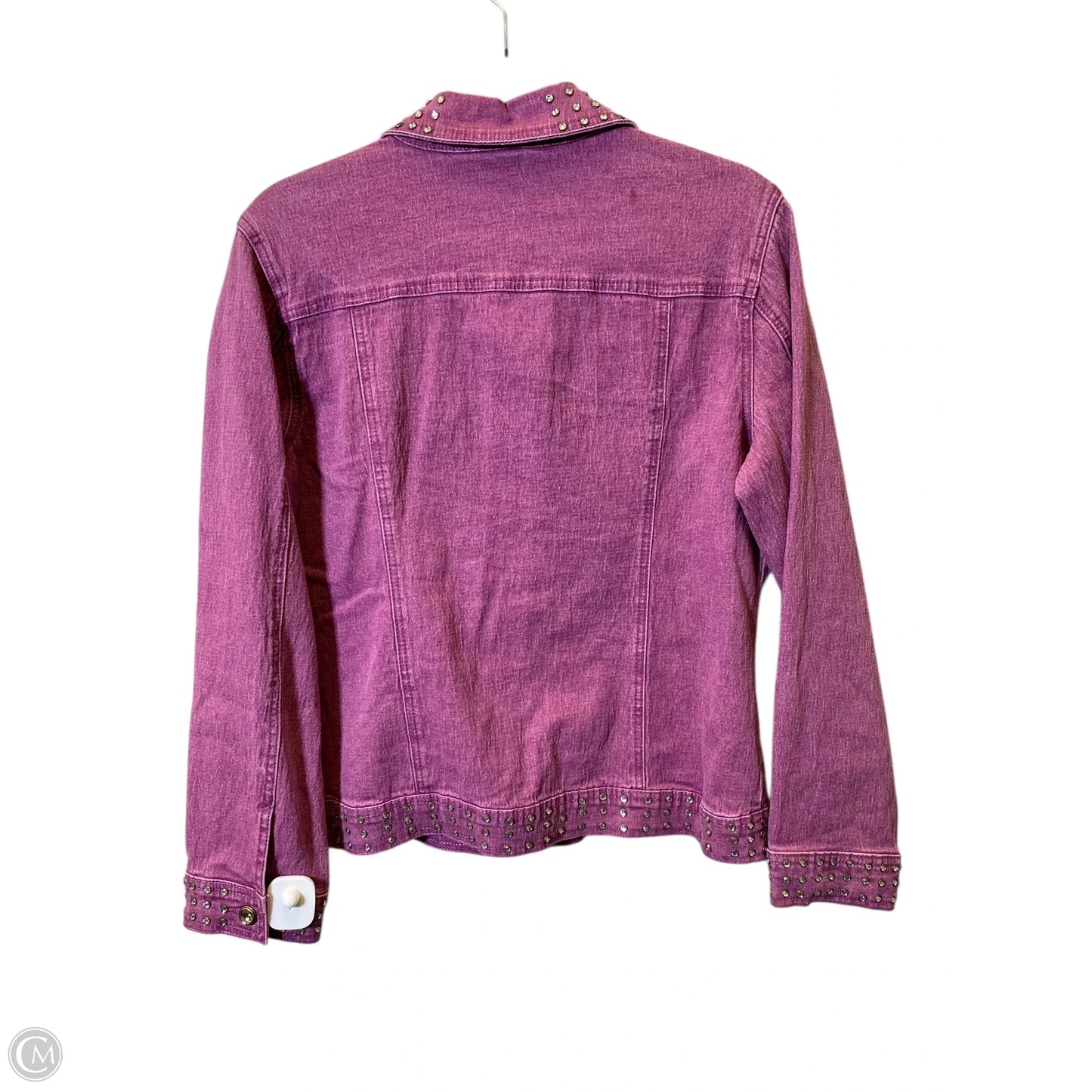 Jacket Denim By Diane Gilman In Purple Denim, Size: M