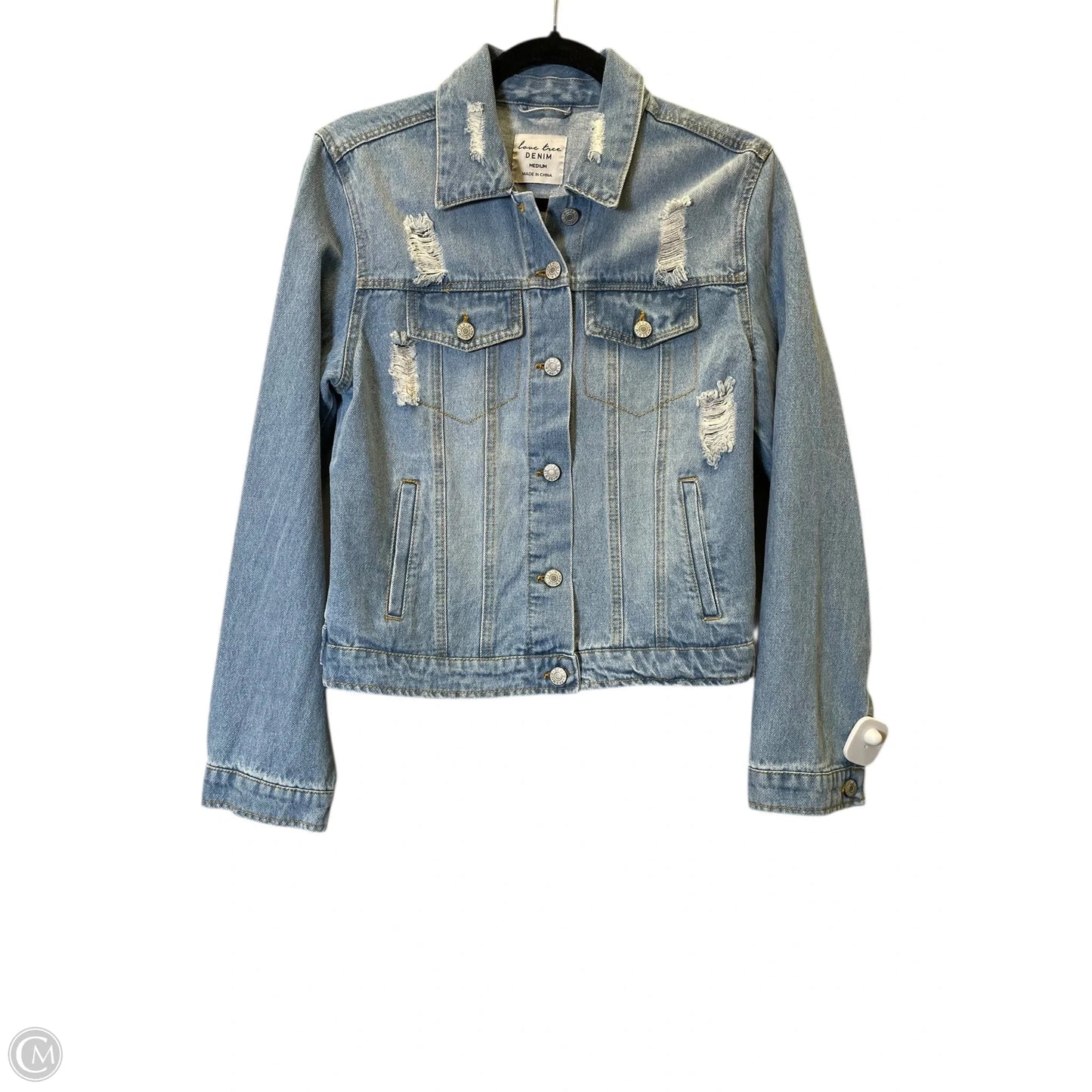Jacket Denim By Ci Sono In Blue, Size: M