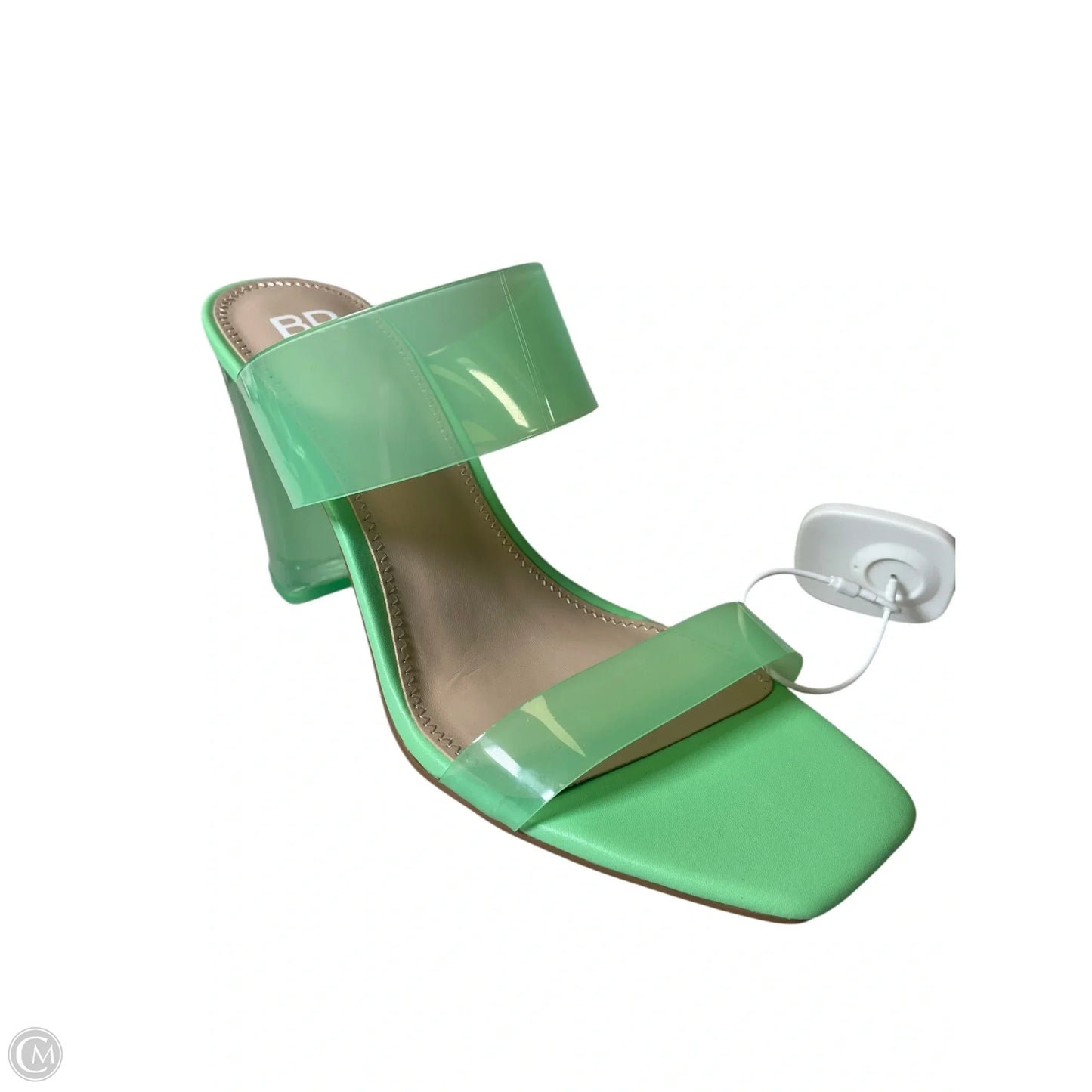 Sandals Heels Block By Bp In Green, Size: 7.5