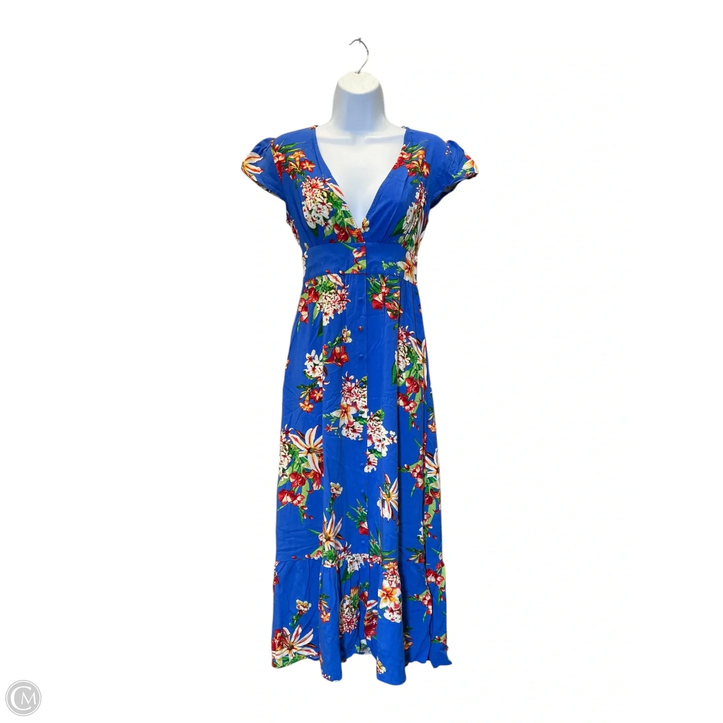Dress Casual Maxi By Express In Floral Print, Size: Xs