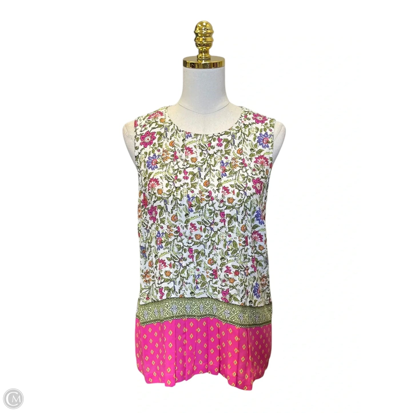 Blouse Sleeveless By J. Jill In Floral Print, Size: S