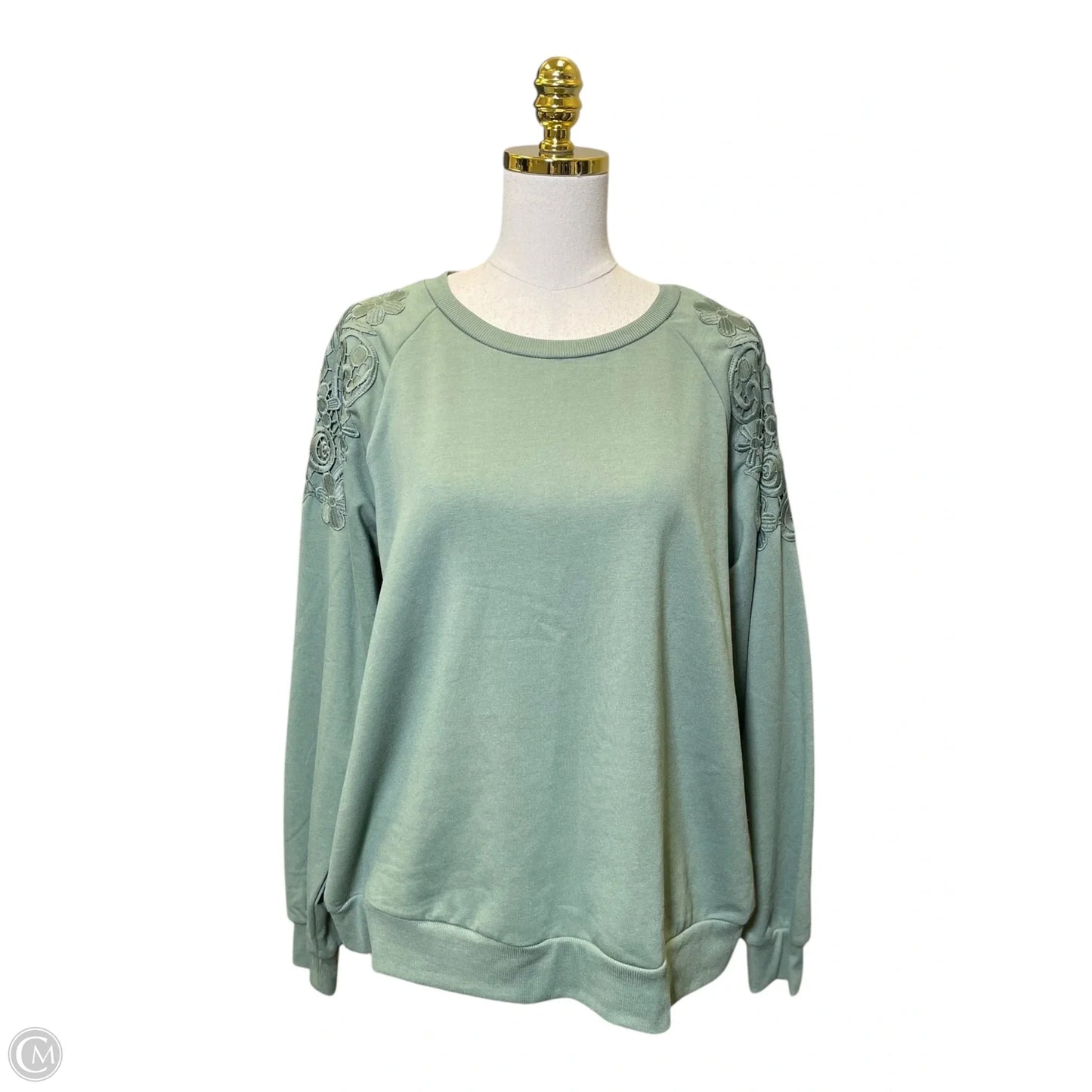 Sweater By Gloria Vanderbilt In Green, Size: L