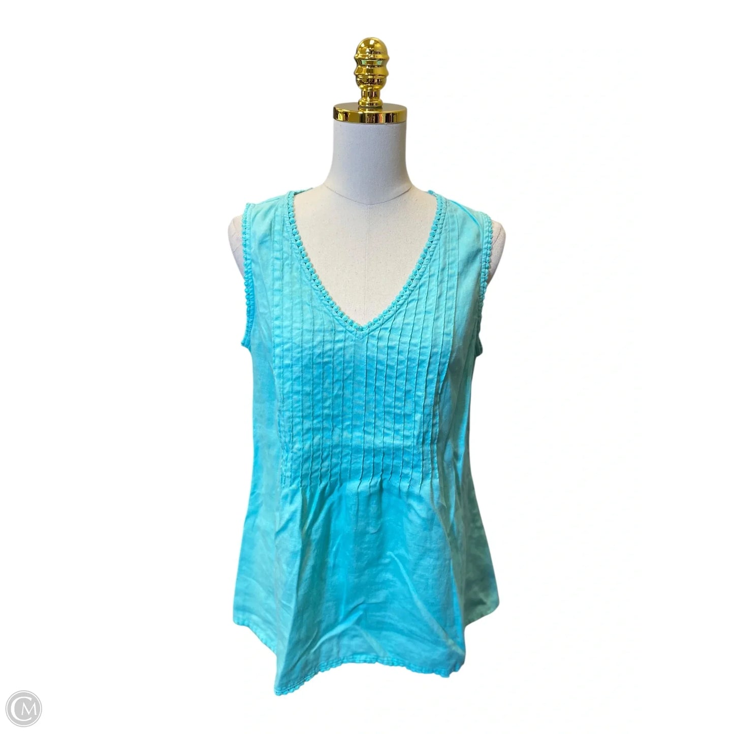 Blouse Sleeveless By Boden In Aqua, Size: M
