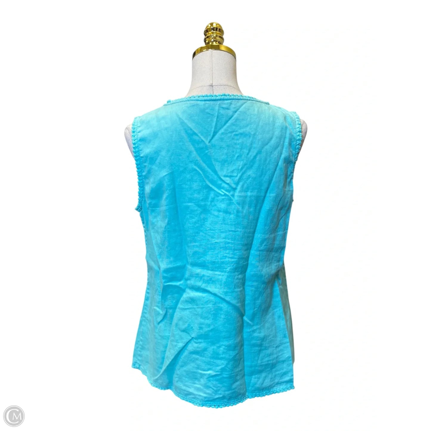 Blouse Sleeveless By Boden In Aqua, Size: M