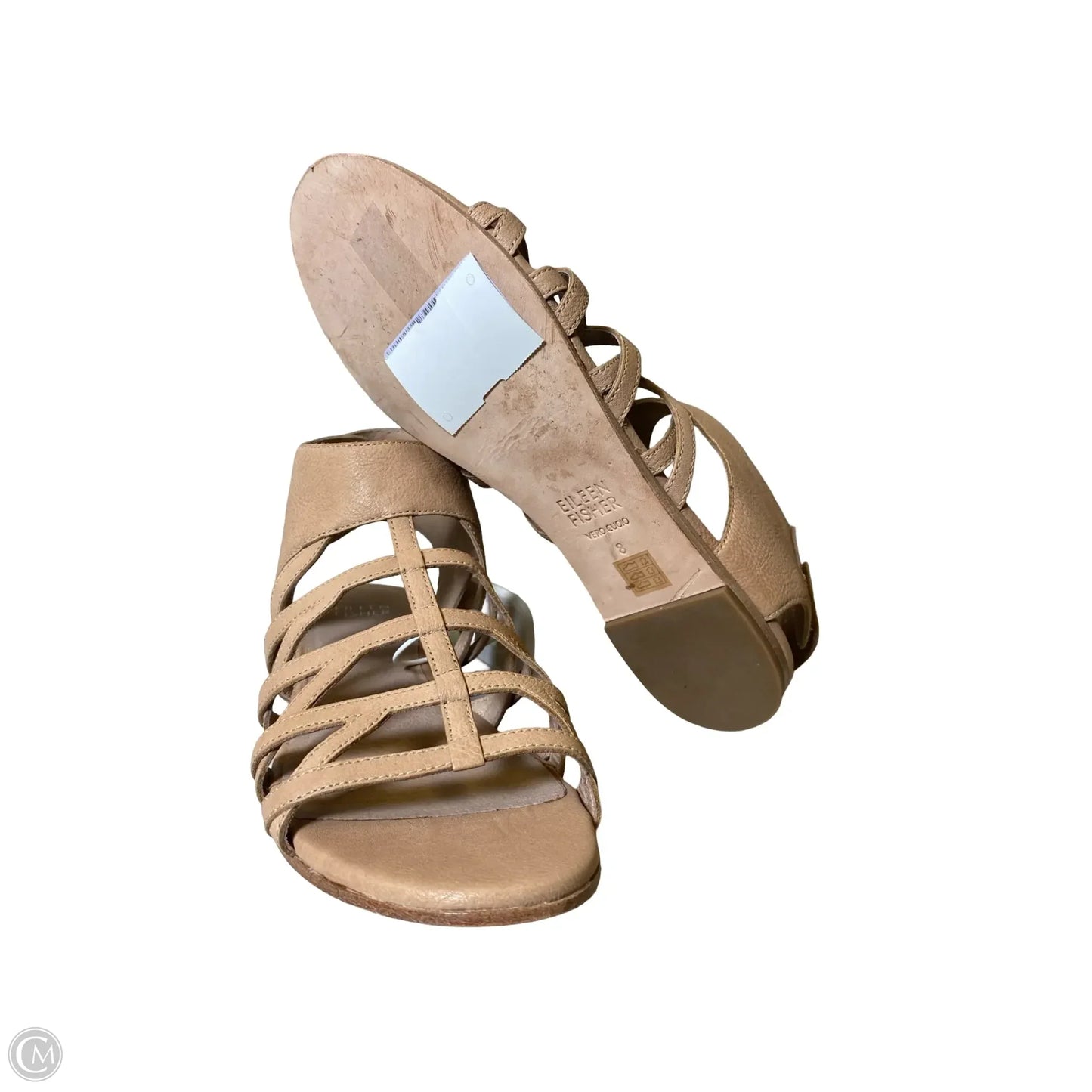 Sandals Flats By Eileen Fisher In Beige, Size: 8
