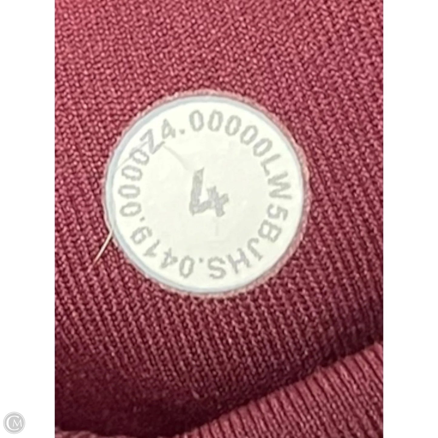 Athletic Leggings By Lululemon In Maroon, Size: 4