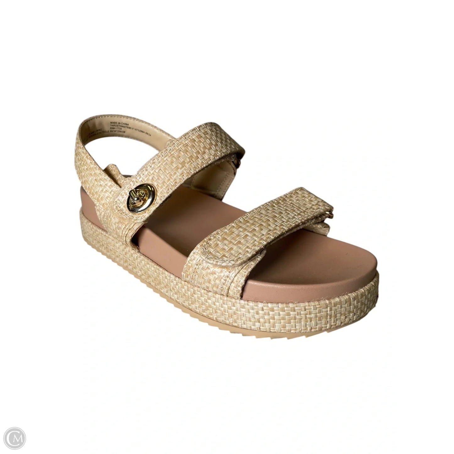 Sandals Heels Platform By A New Day In Beige, Size: 10