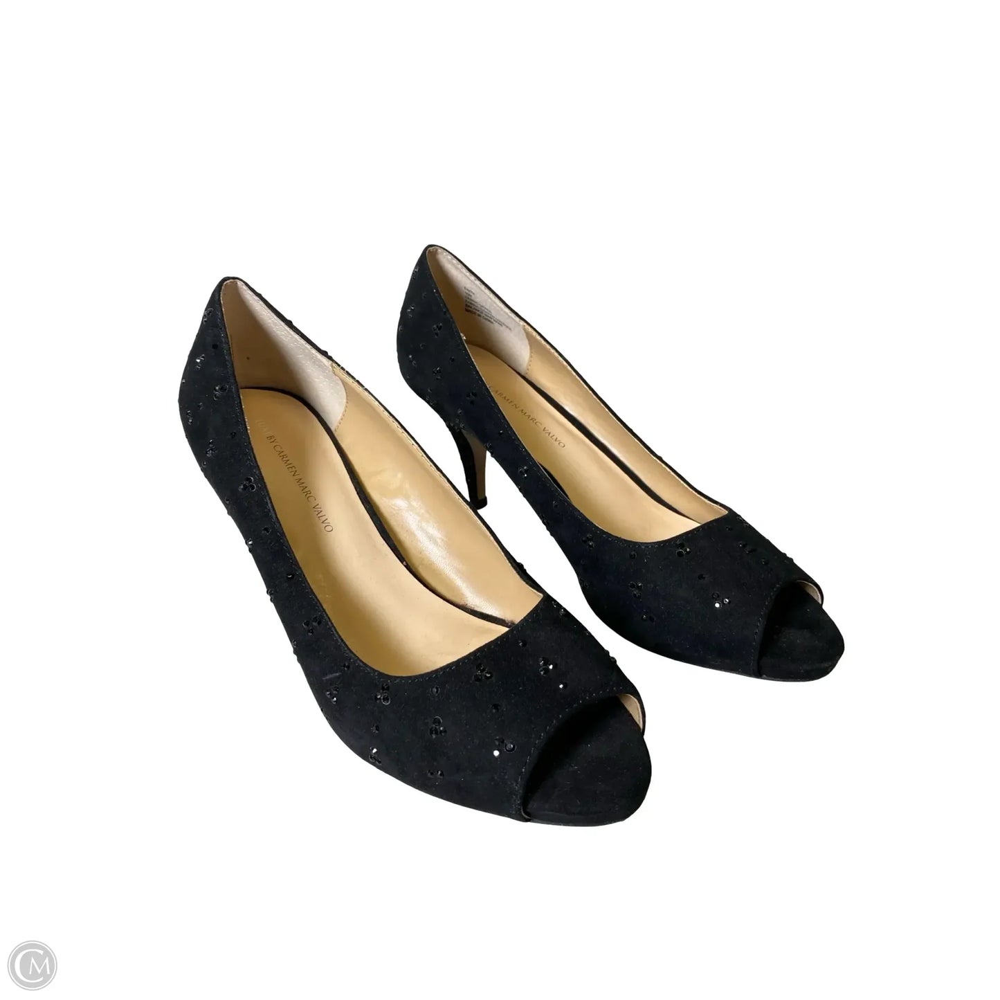 Sandals Heels Stiletto By Luxe In Black, Size: 10