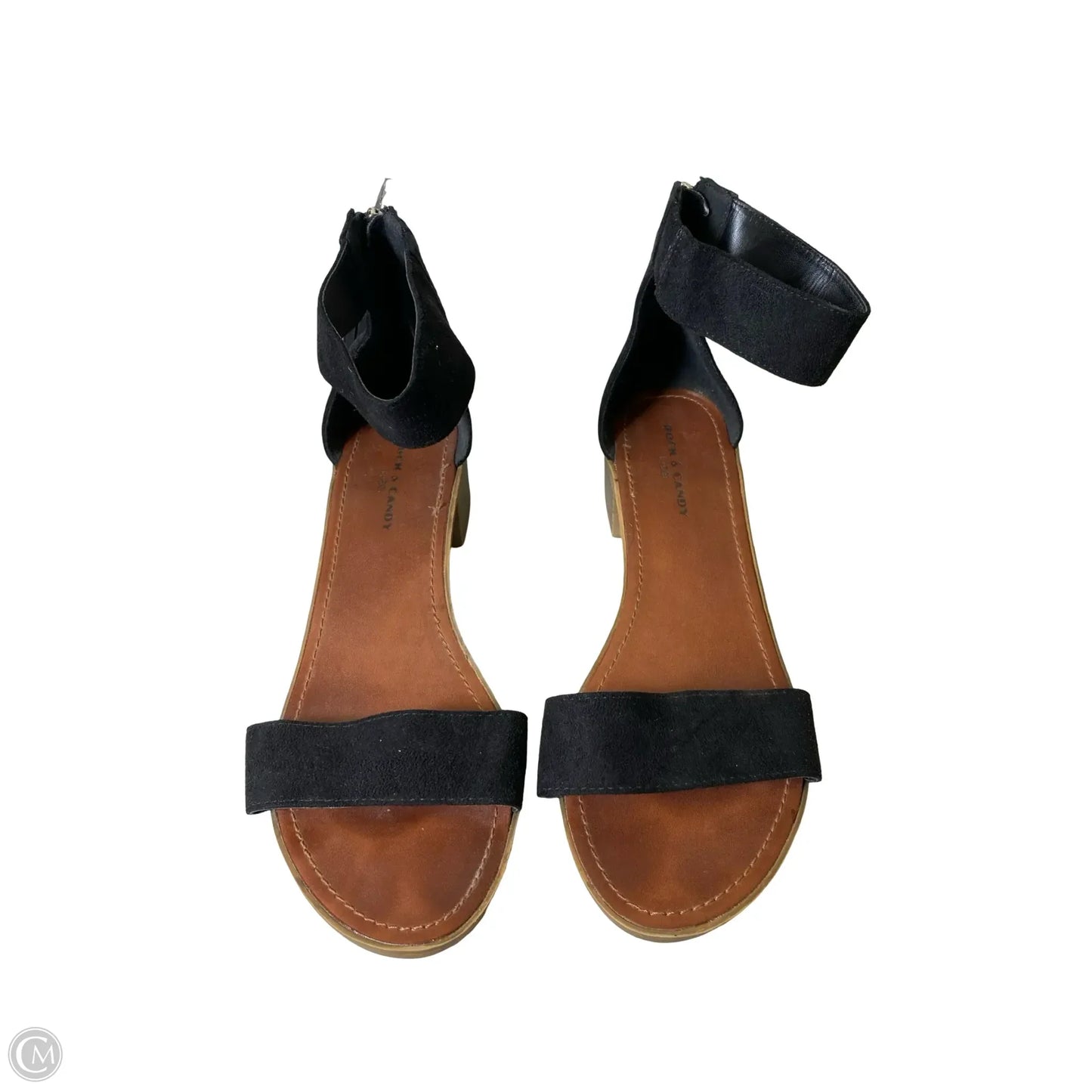 Sandals Heels Block By Rock And Candy In Black & Tan, Size: 11