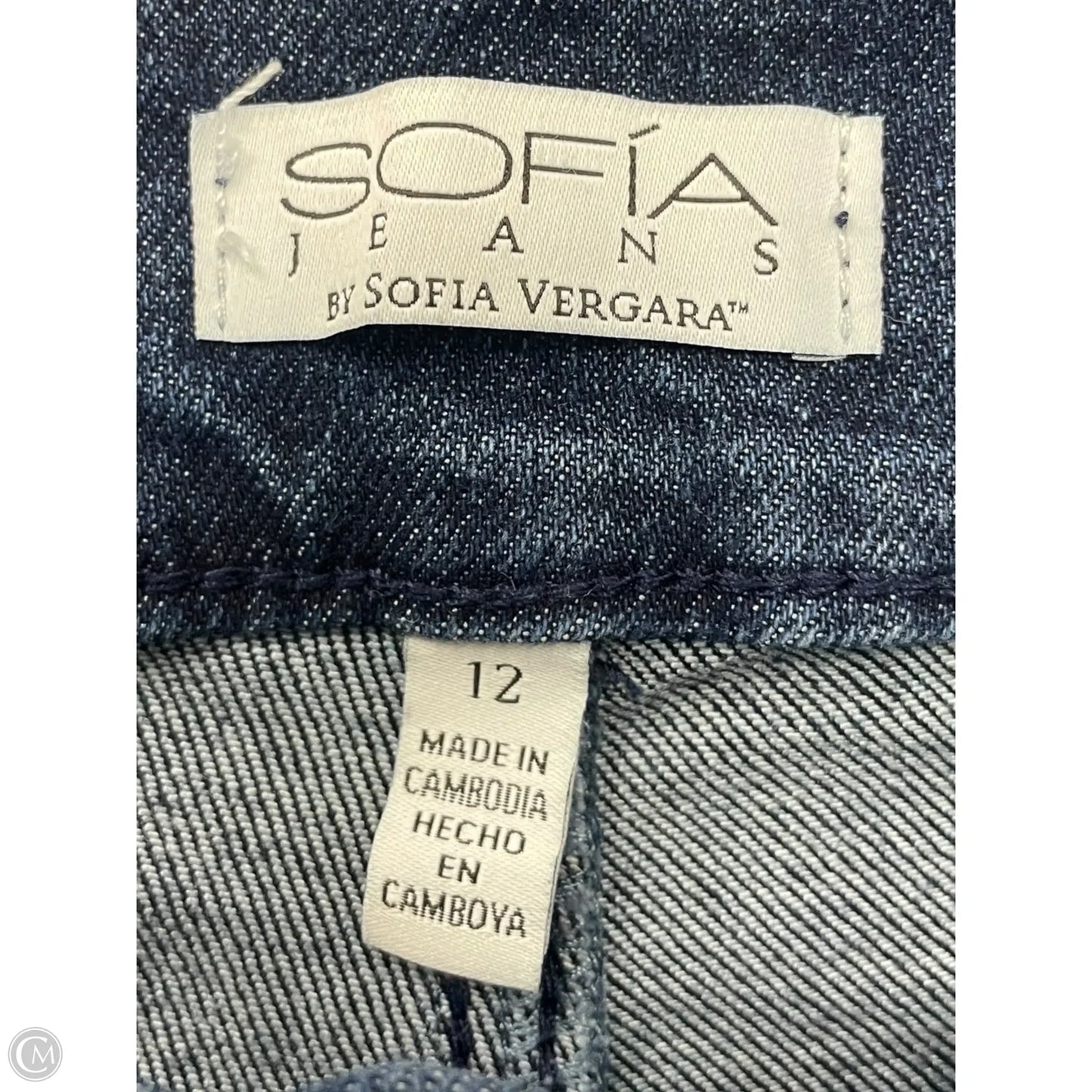 Jeans Wide Leg By Sofia By Sofia Vergara In Blue Denim, Size: 12