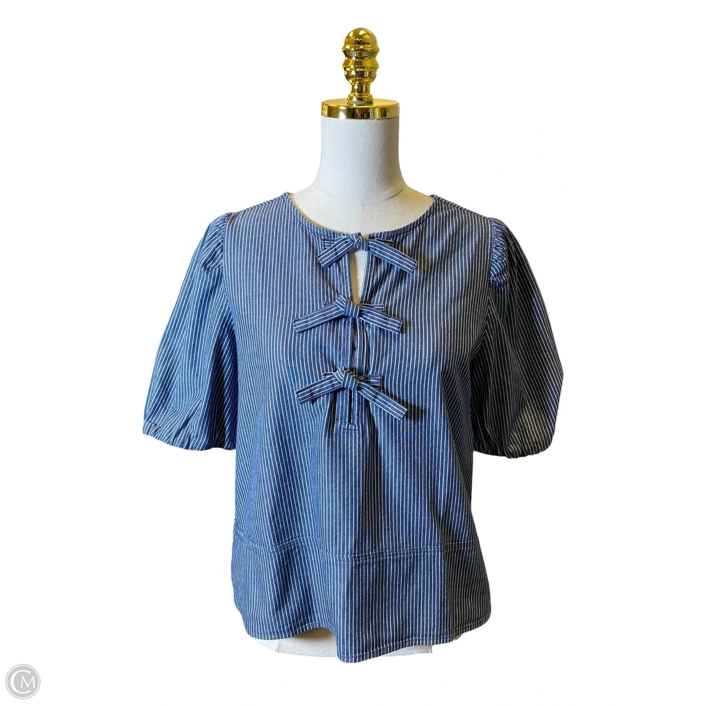 Blouse 3/4 Sleeve By Loft In Blue, Size: S