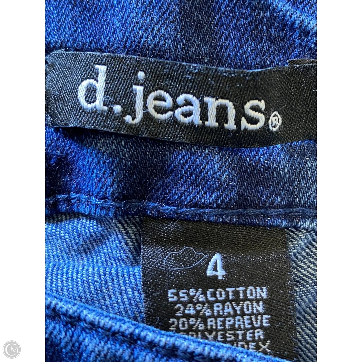 Jeans Wide Leg By D Jeans In Blue Denim, Size: 4